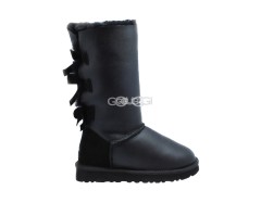 Bailey Bow Tall Metallic Black