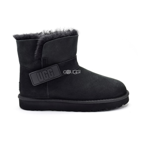 Ugg Mini Bailey Graphic Logo Suede Black